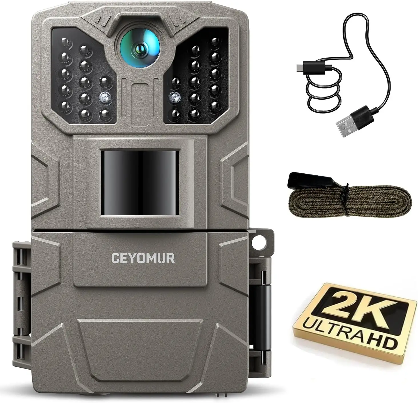 Cámara trampa CEYOMUR 36 MP con video 2K y visión nocturna IR