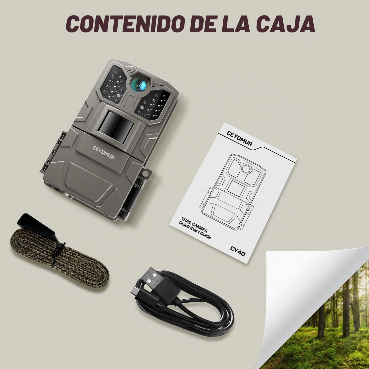 Cámara trampa CEYOMUR con protección IP66 frente a condiciones exteriores