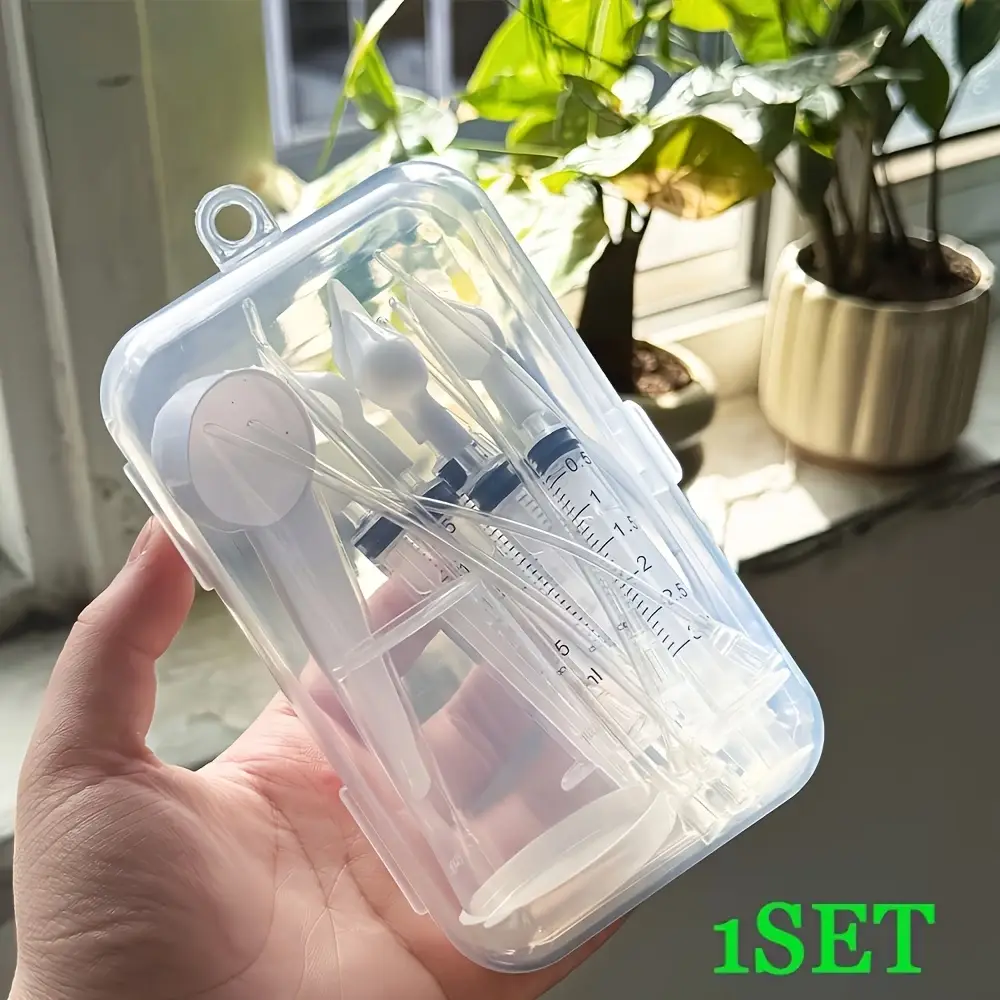 Kit de alimentación para aves dentro de su estuche transparente